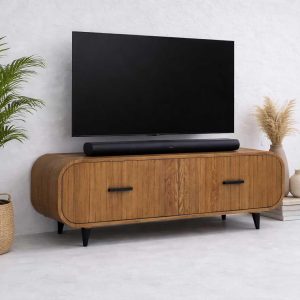 Solid Wood TV Stand - Mid-Century Modern Scandinavian Media Console
